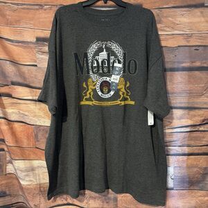 Modelo Beer 3XL T-Shirt Men's Graphic Tee Charcoal Grey Cerveza Logo Top Lion